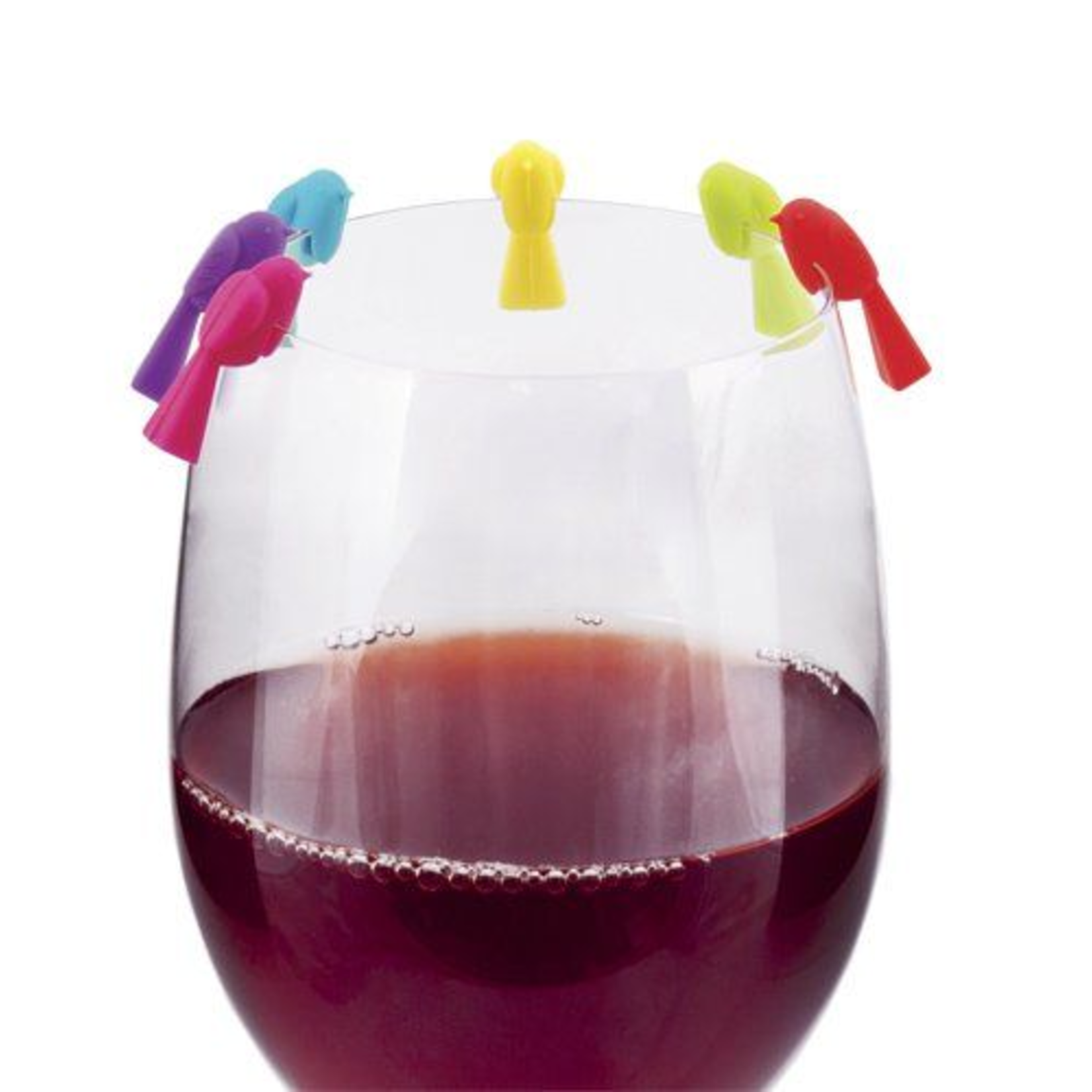 True Fabrications Wine Glass Marker, Chickadee | True Fabrications