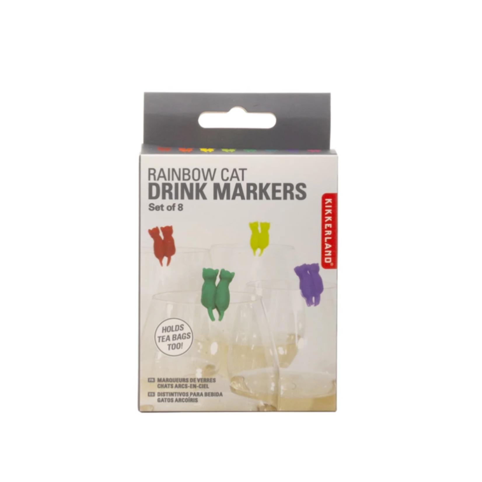 Kikkerland Rainbow Cat Drink Markers | Kikkerland