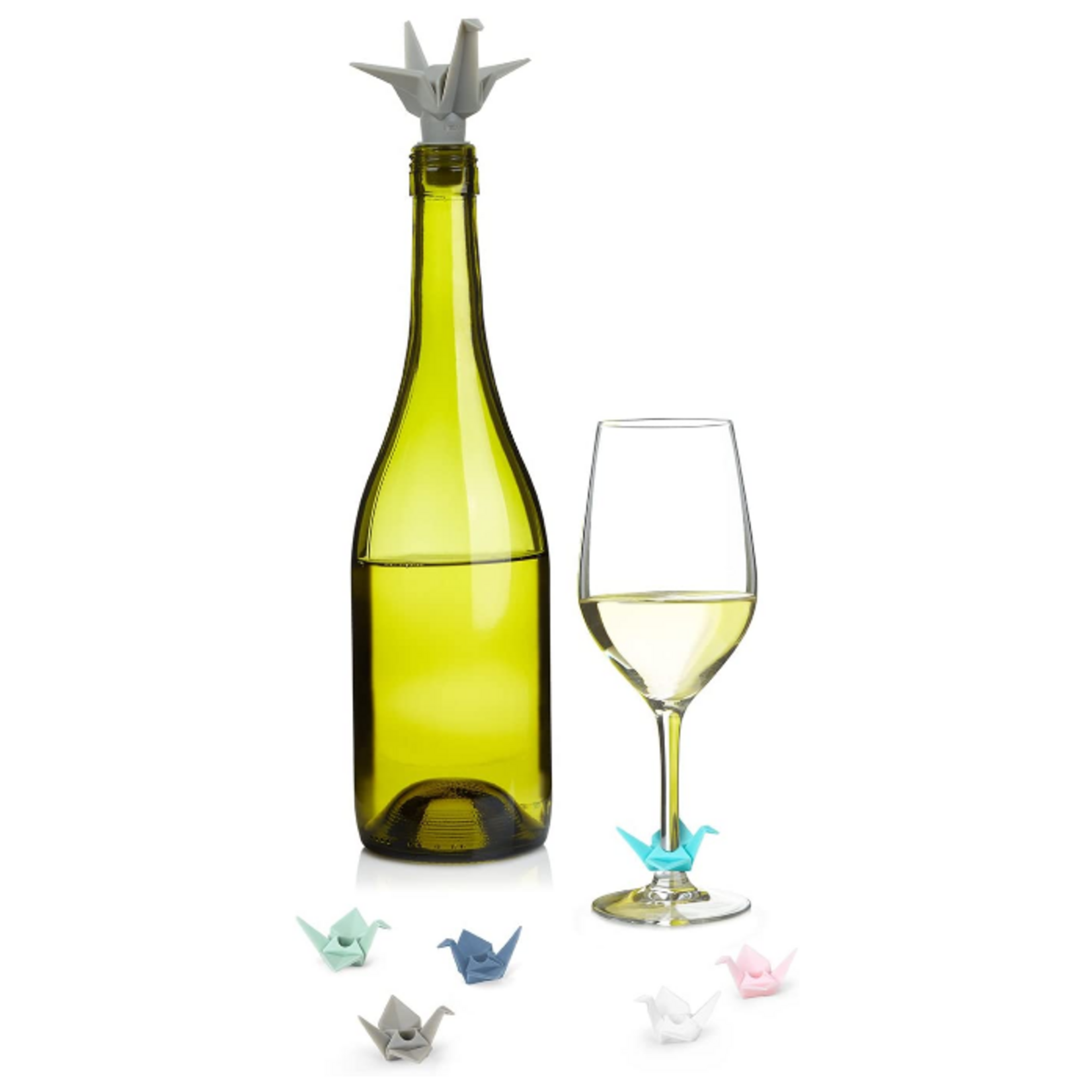 Umbra Wine Charms & Topper, Origami | Umbra
