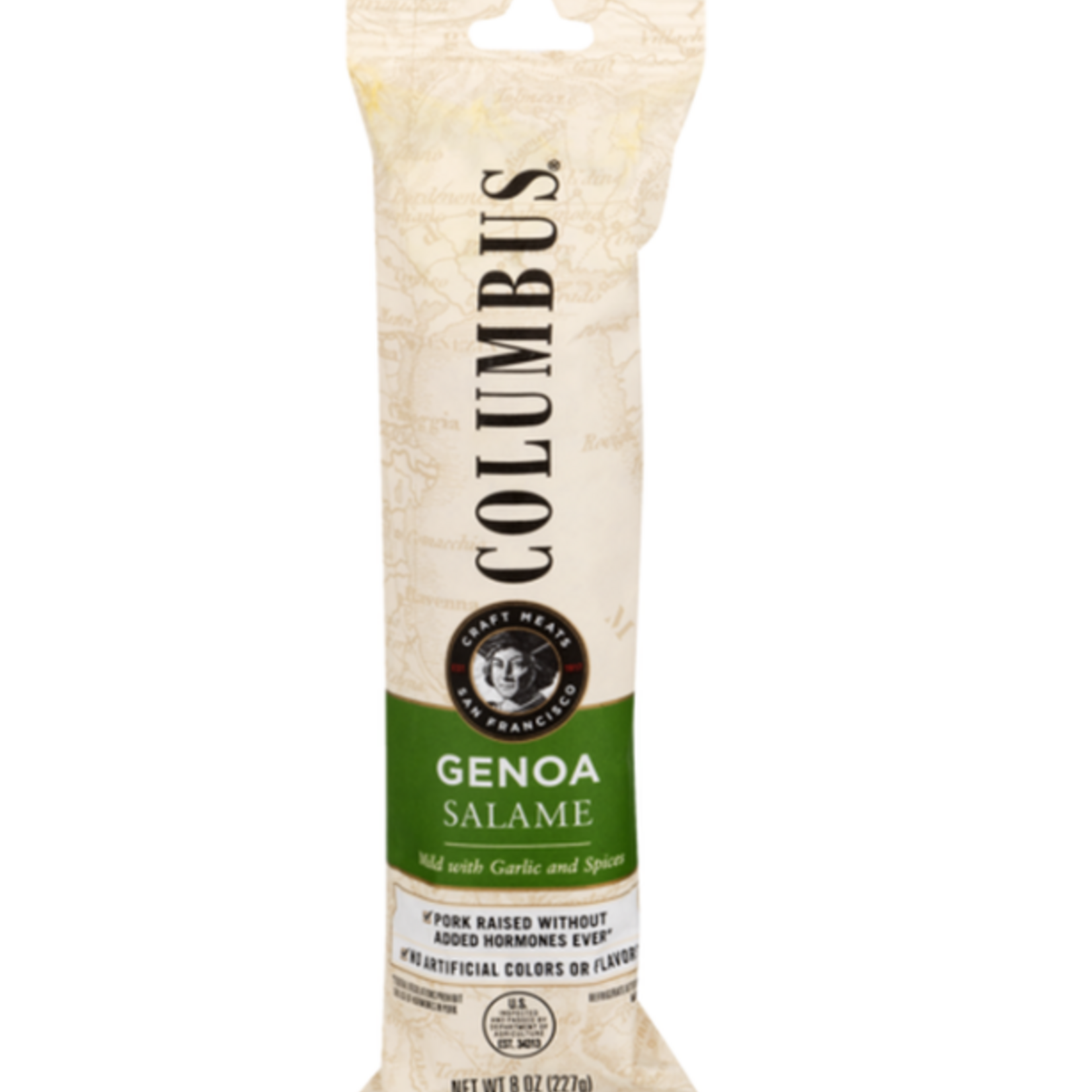 Great Ciao Genoa Salame, Garlic & Spices, Columbus, 8oz