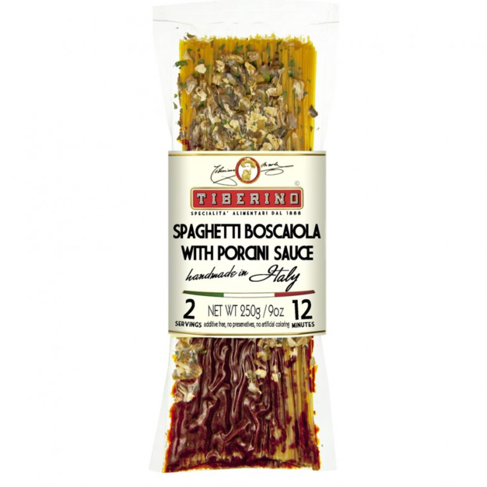 Tiberino, Spaghetti w/Porcini and Tomato Sauce | LVB Imports