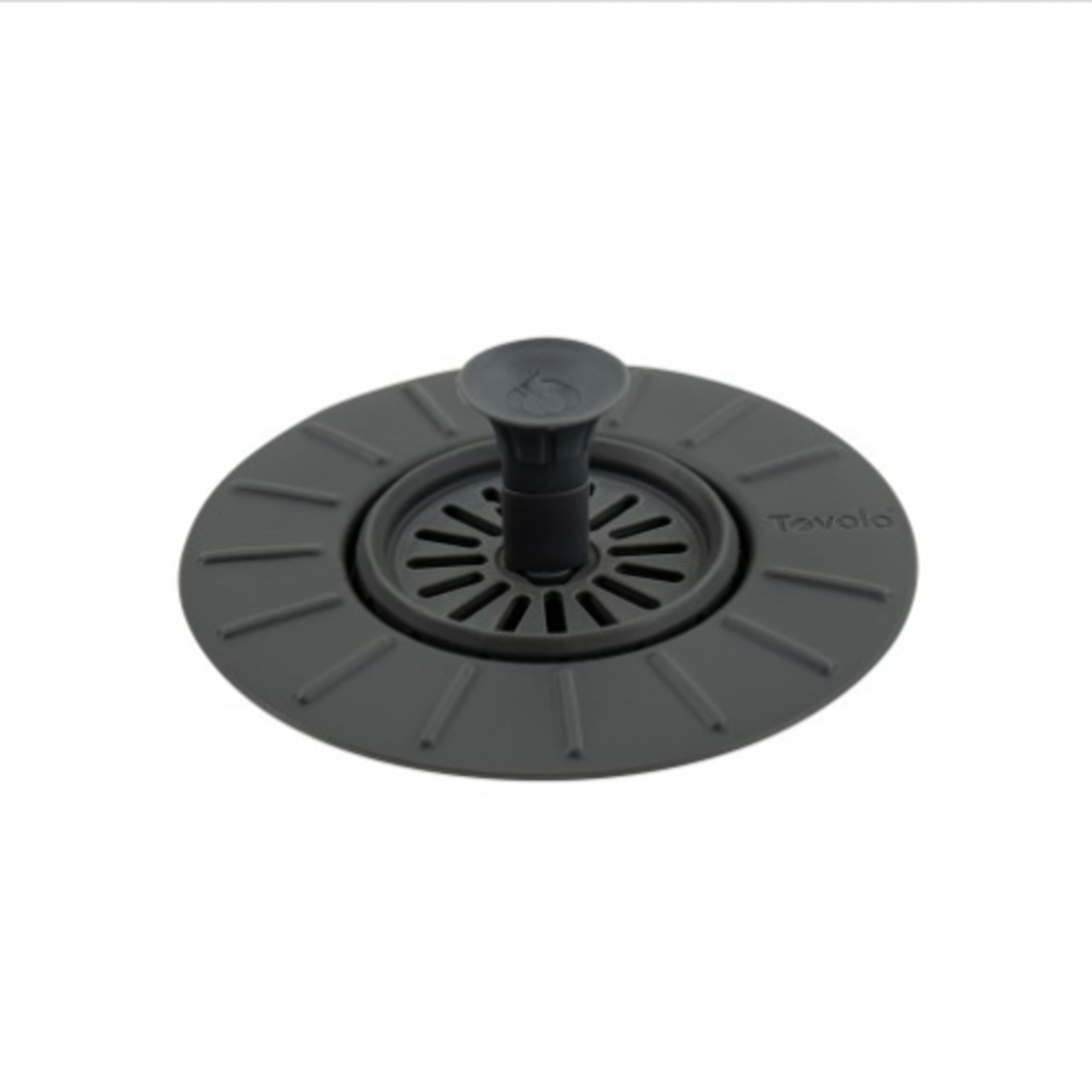 Tovolo Collapsible Stopper & Strainer, Charcoal Gray