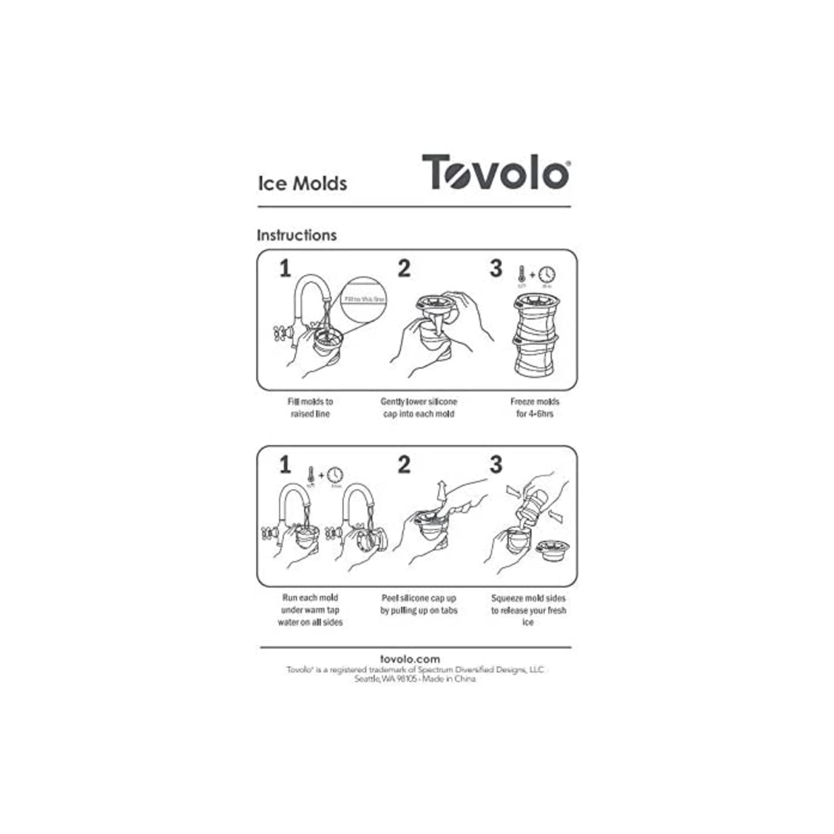 Tovolo Sphere Ice Molds S/2 Charcoal