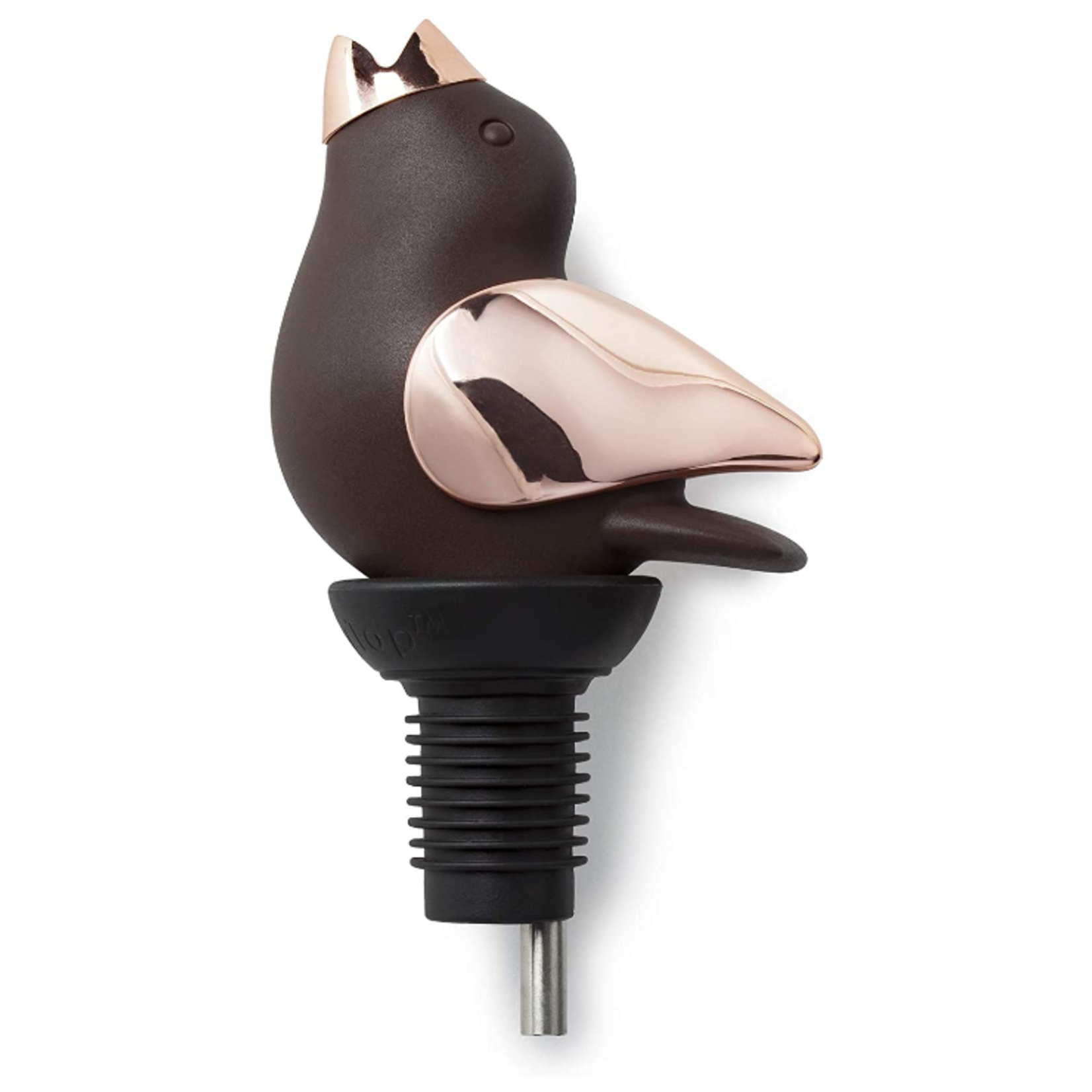 Gurgle Pot Chirpy Top Wine Pouring Spout, Brown/Copper