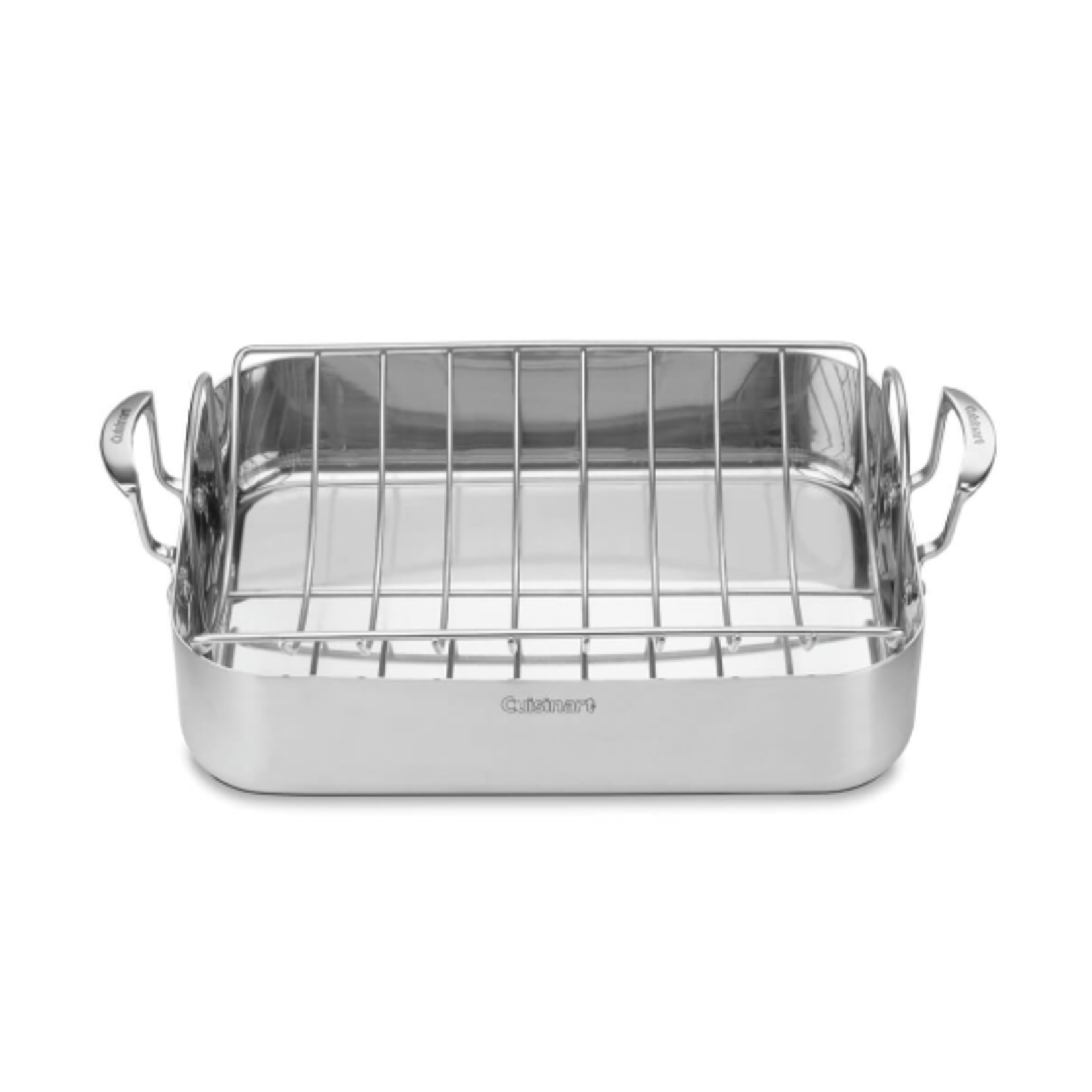 Cuisinart Roasting Pan w/ Rack 16", Multi-Clad Pro 19.3"(L) x 12.1"(W) x 5.2"(H) | Cuisinart