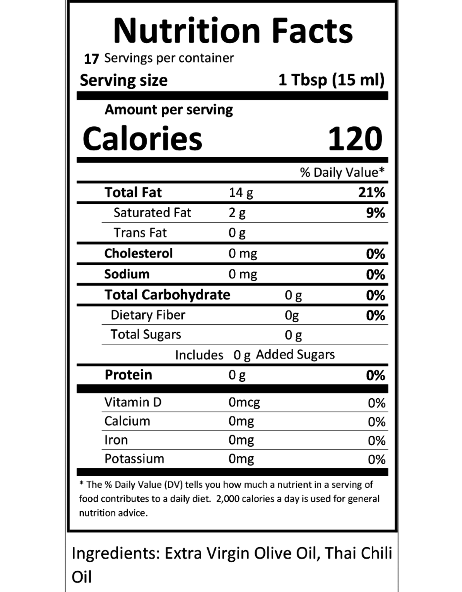 Thai Chili Olive Oil, 250 ml Duluth Kitchen Co