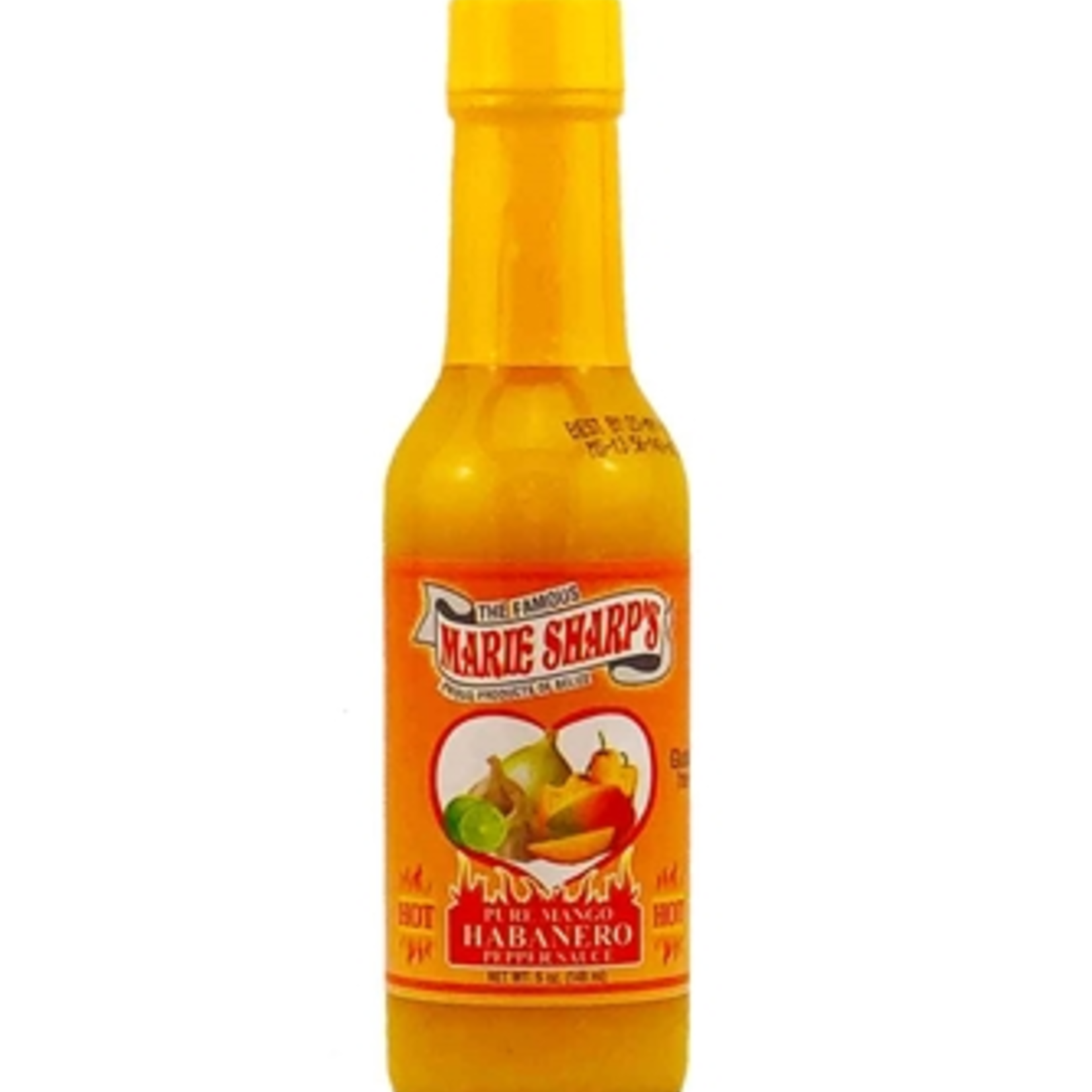 Hot Shots Distributing Marie Sharp's Pure Mango Habanero Pepper Sauce