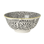 Now Designs Bowl Stamped - Black Vines