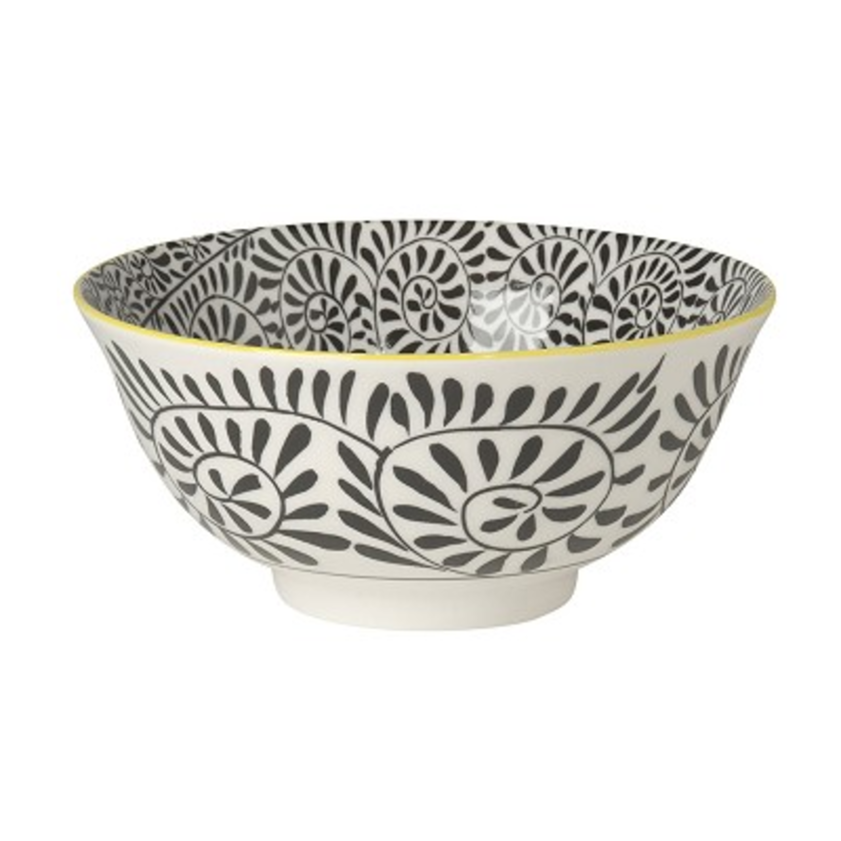 Now Designs Bowl Stamped - Black Vines
