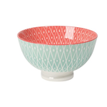 Danica Brands Bowl - 4inch Blue Geo/Pink | Danica Brands