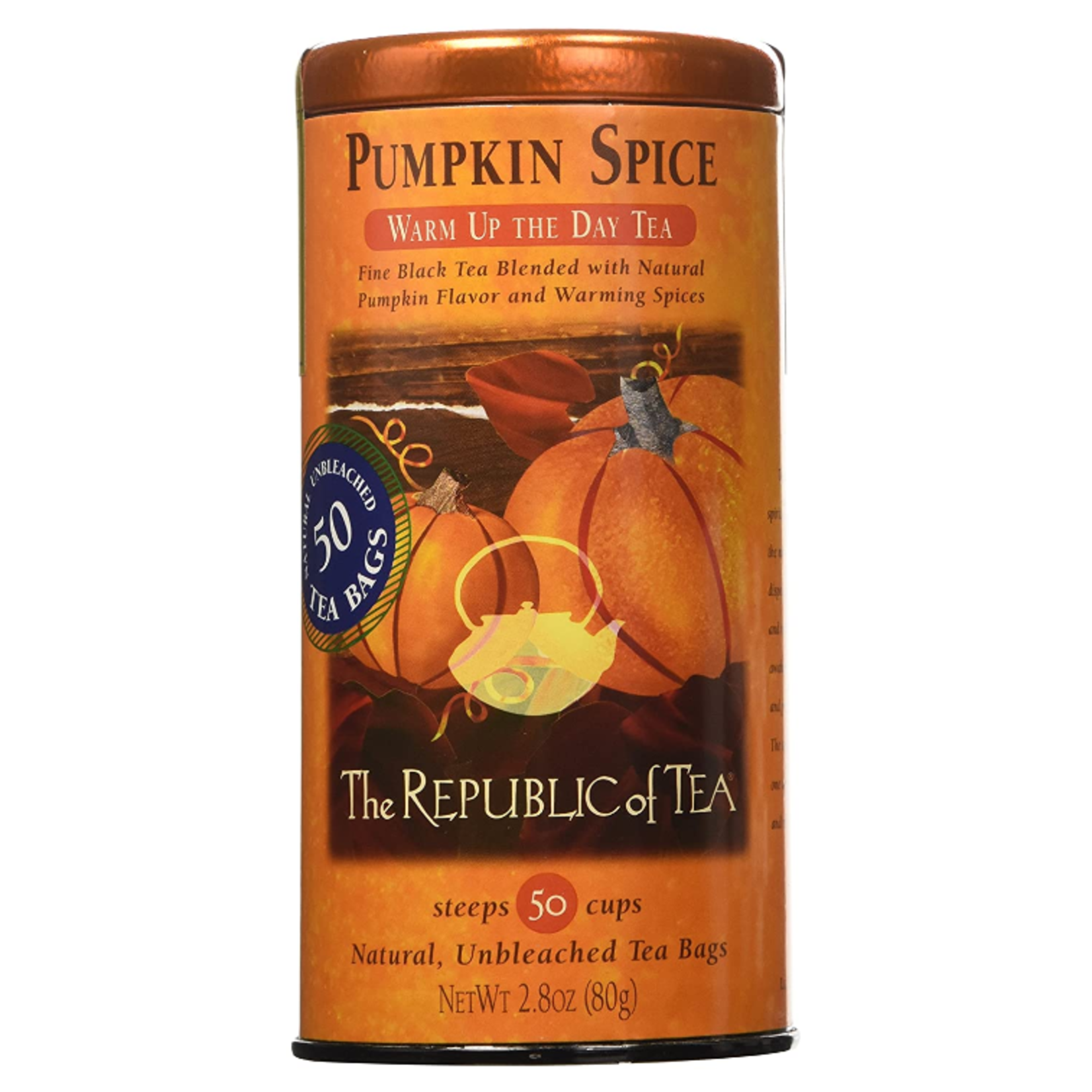 The Republic of Tea Pumpkin Spice Black Tea (50 Tea Bags) | The Republic of Tea