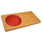 Island Bamboo Over-the-Sink Board w/ Colander, red | Island Bamboo