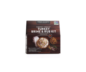 Urban Accents Gourmet Gobbler Turkey Brine and Rub Kit, Complete