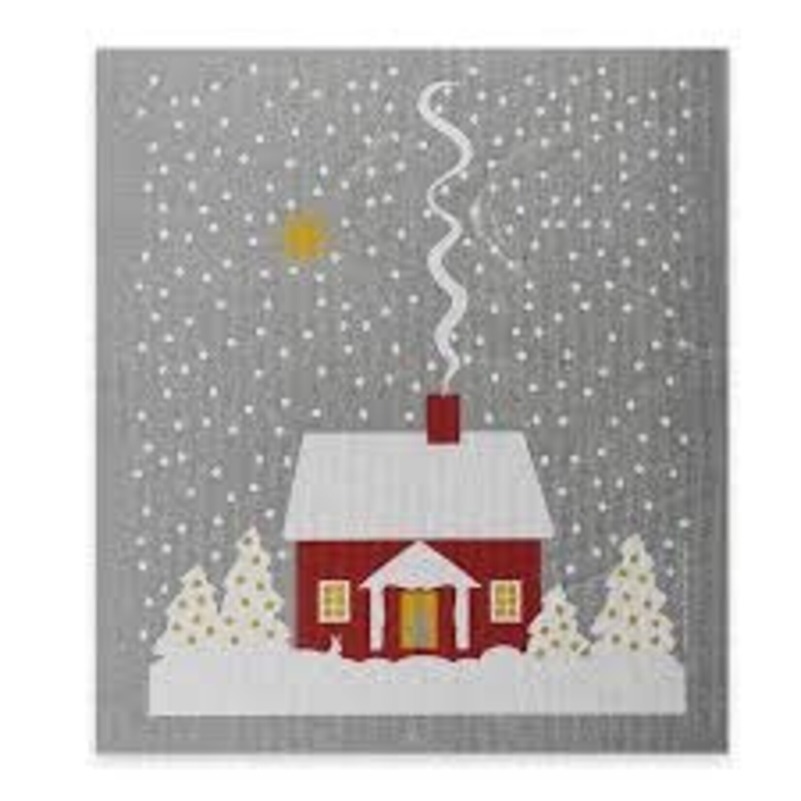 Cose Nuove Swedish Dishcloth, Snowy House, Winter | Cose Nuove