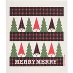 Cose Nuove Swedish Dishcloth, Plaid Tomte Merry Merry | Cose Nuove