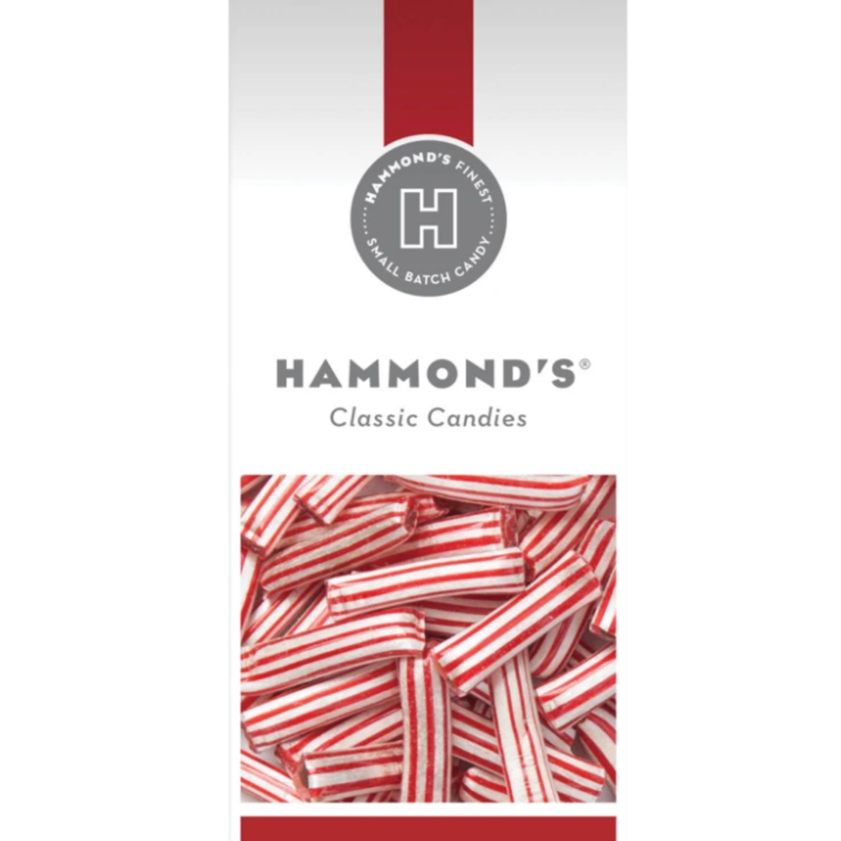 Hammonds Holiday Xmas Peppermint Straws filled w/ Choc | Hammonds