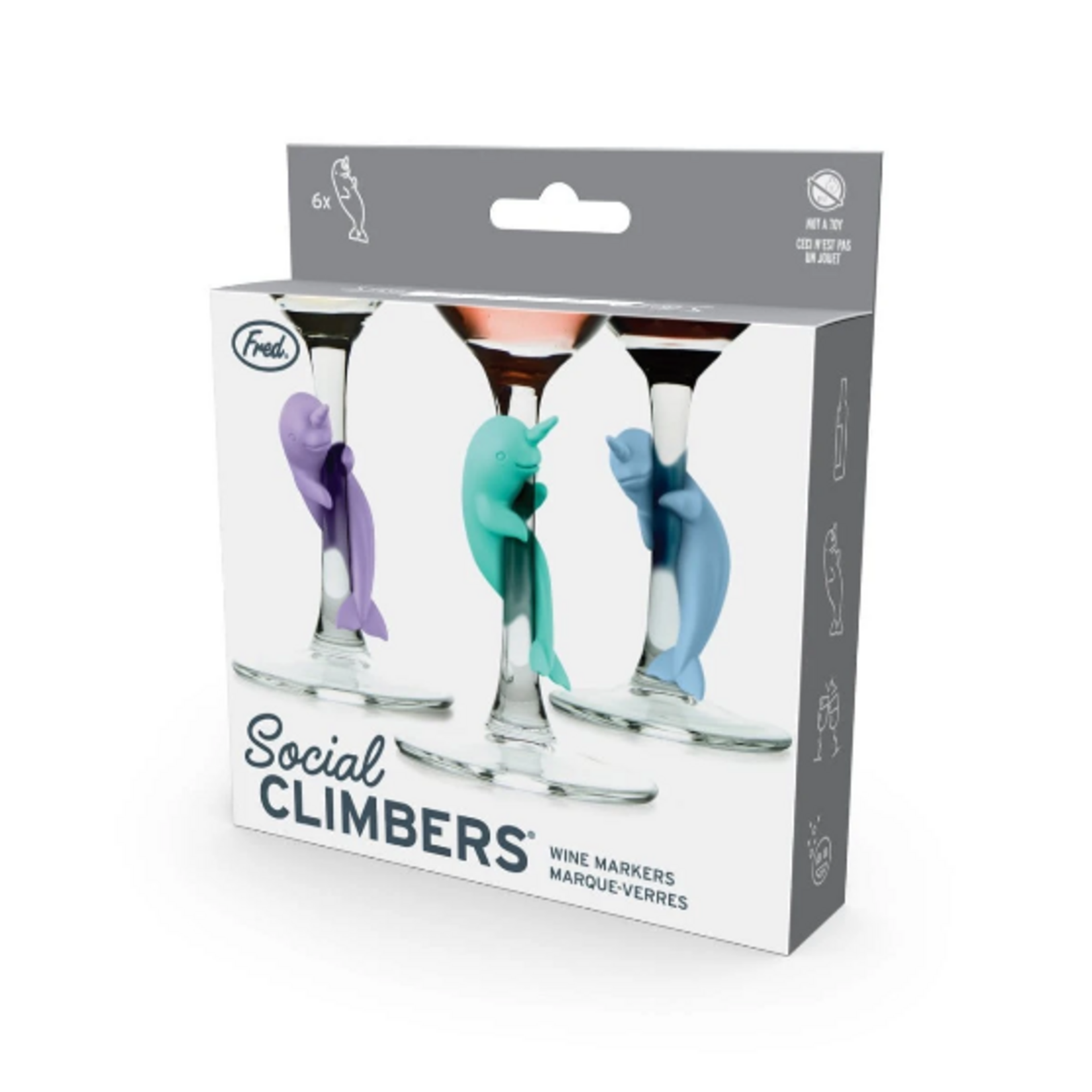 Fred & Friends Wine Markers, Narwhal | Fred & Friends