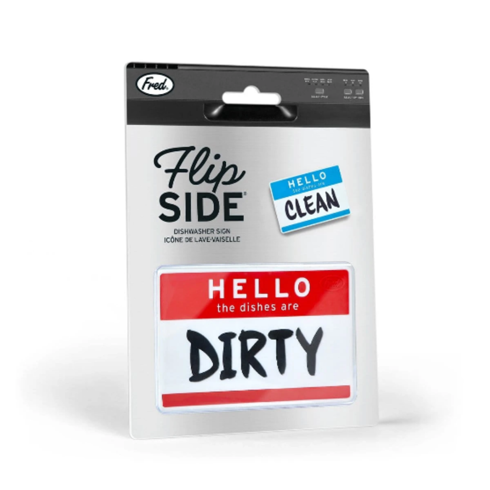 Fred & Friends FLIP Dirty/Clean Magnet, HELLO | Fred & Friends