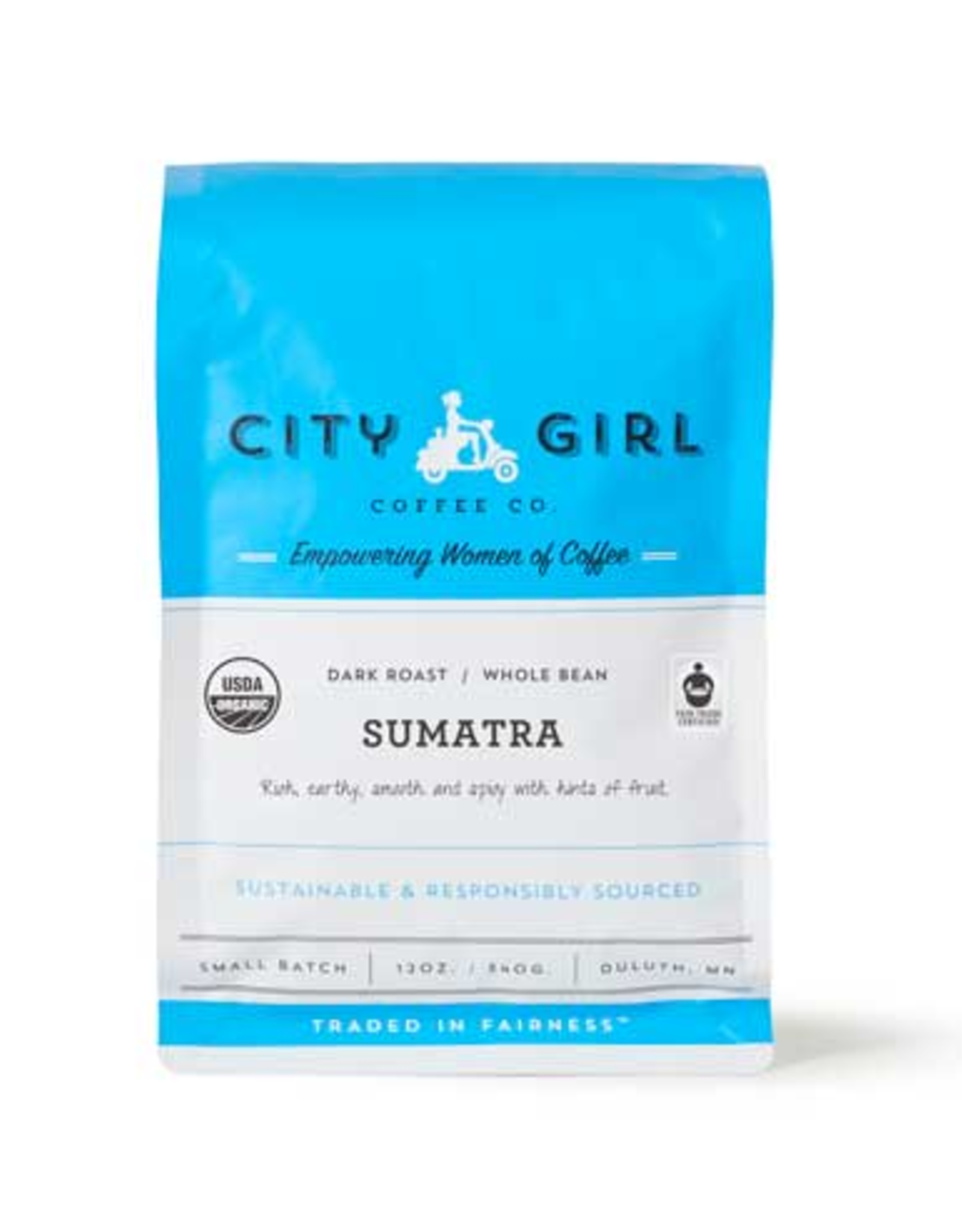 City Girl Coffee City Girl Organic Sumatra Whole Bean 12oz