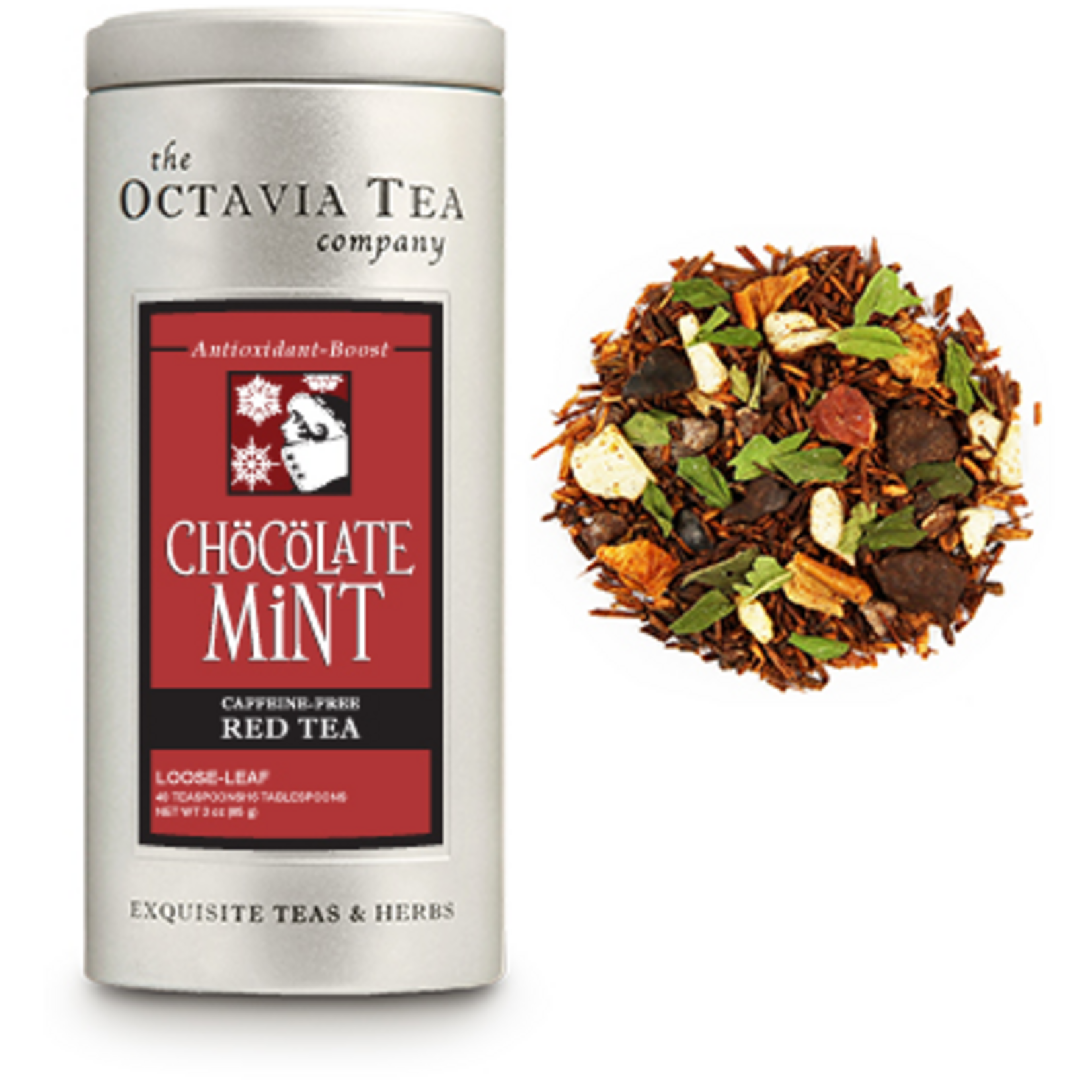 Octavia Tea Company Chocolate Mint Tea Tin, Loose Leaf | Octavia Tea Company