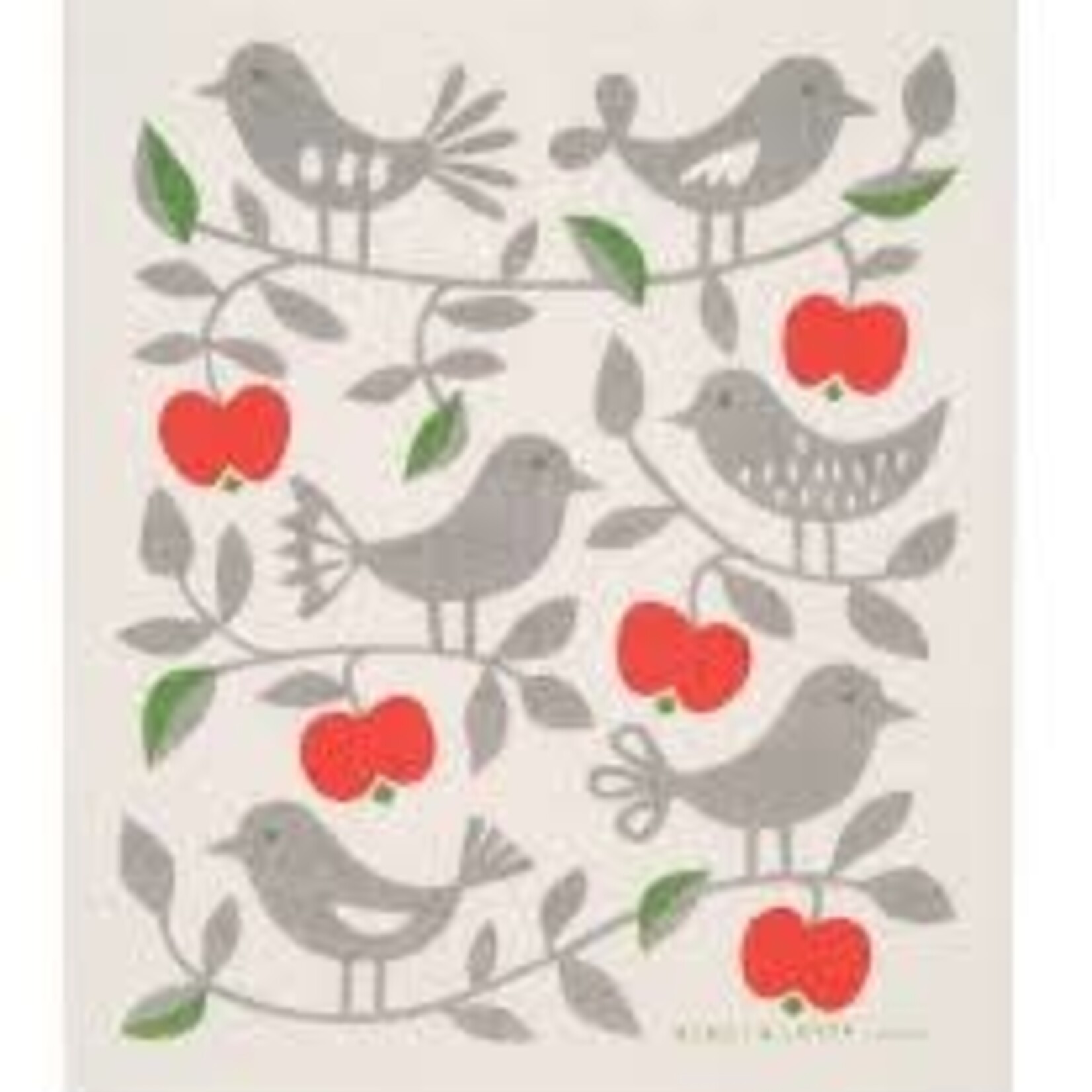 Cose Nuove Swedish Dishcloth, Apples Birds | Cose Nuove