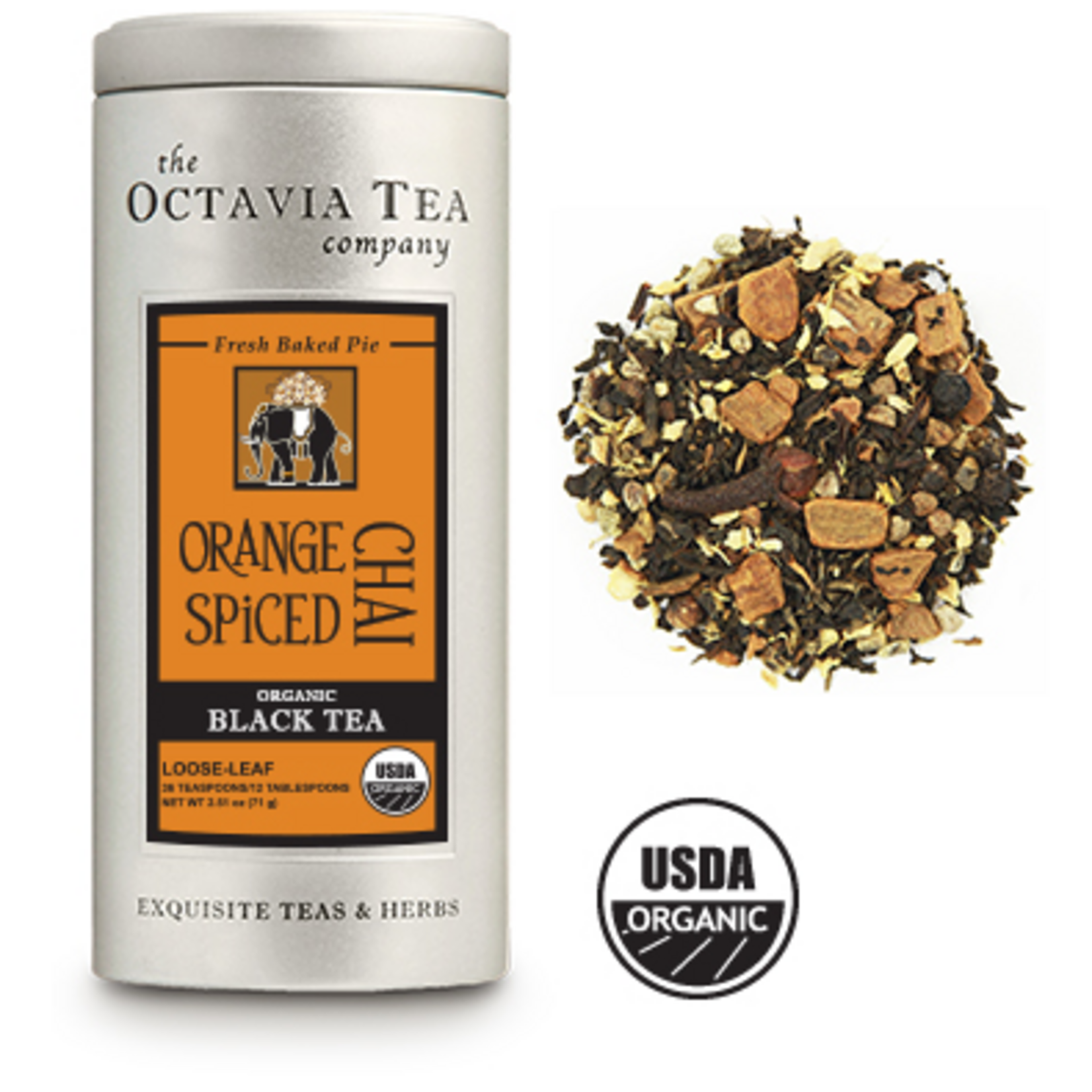 Octavia Tea Company Orange Spiced Chai Tea Tin, Loose Leaf | Octavia Tea Company