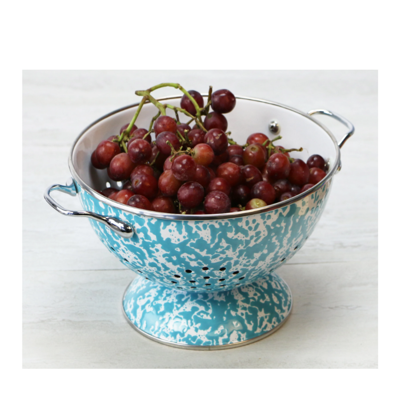 Reston Lloyd Marble Colander, 3Qt, Turquoise | Reston Lloyd