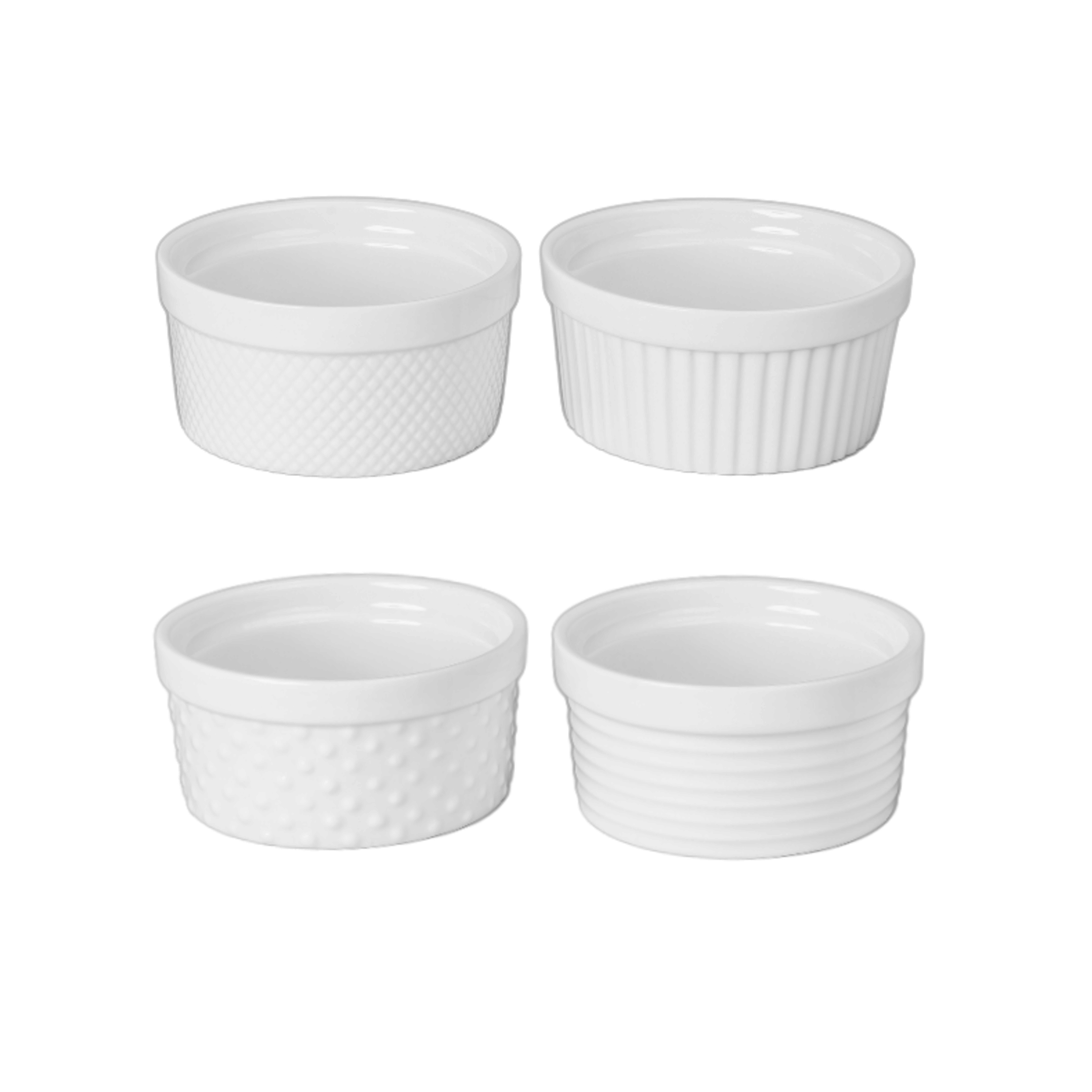 BIA Cordon Bleu Textured Ramekin, 6oz, white | BIA Cordon Bleu