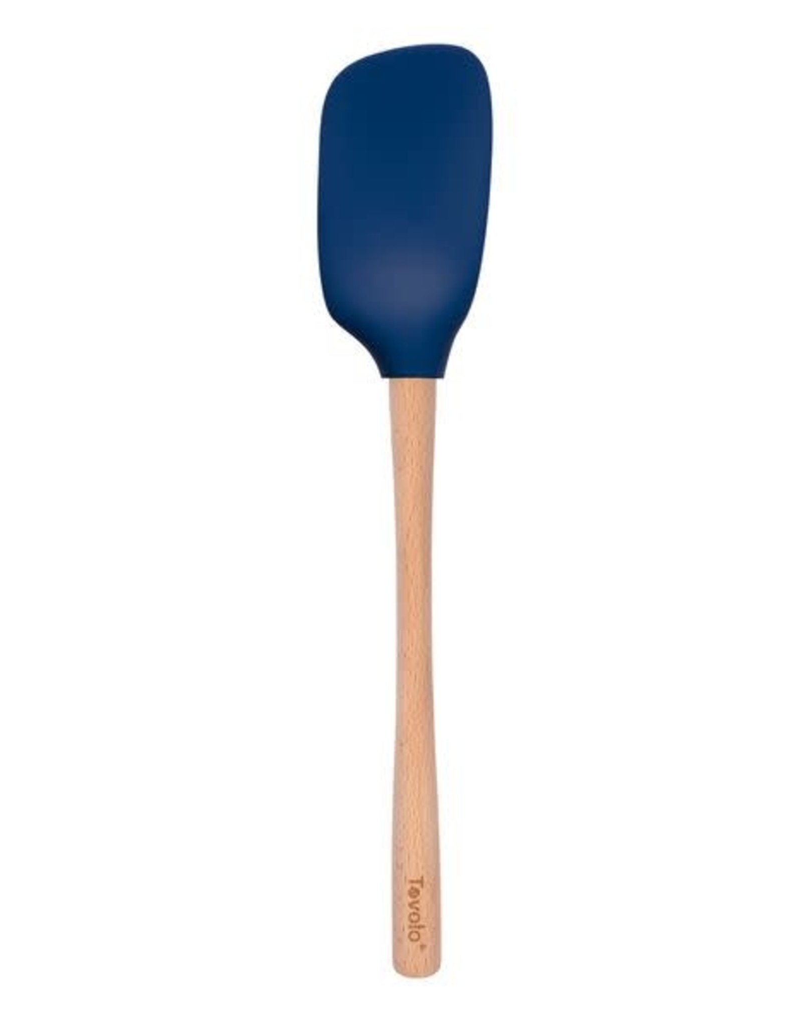 Tovolo Flex-Core Wood Spoonula, Deep Indigo