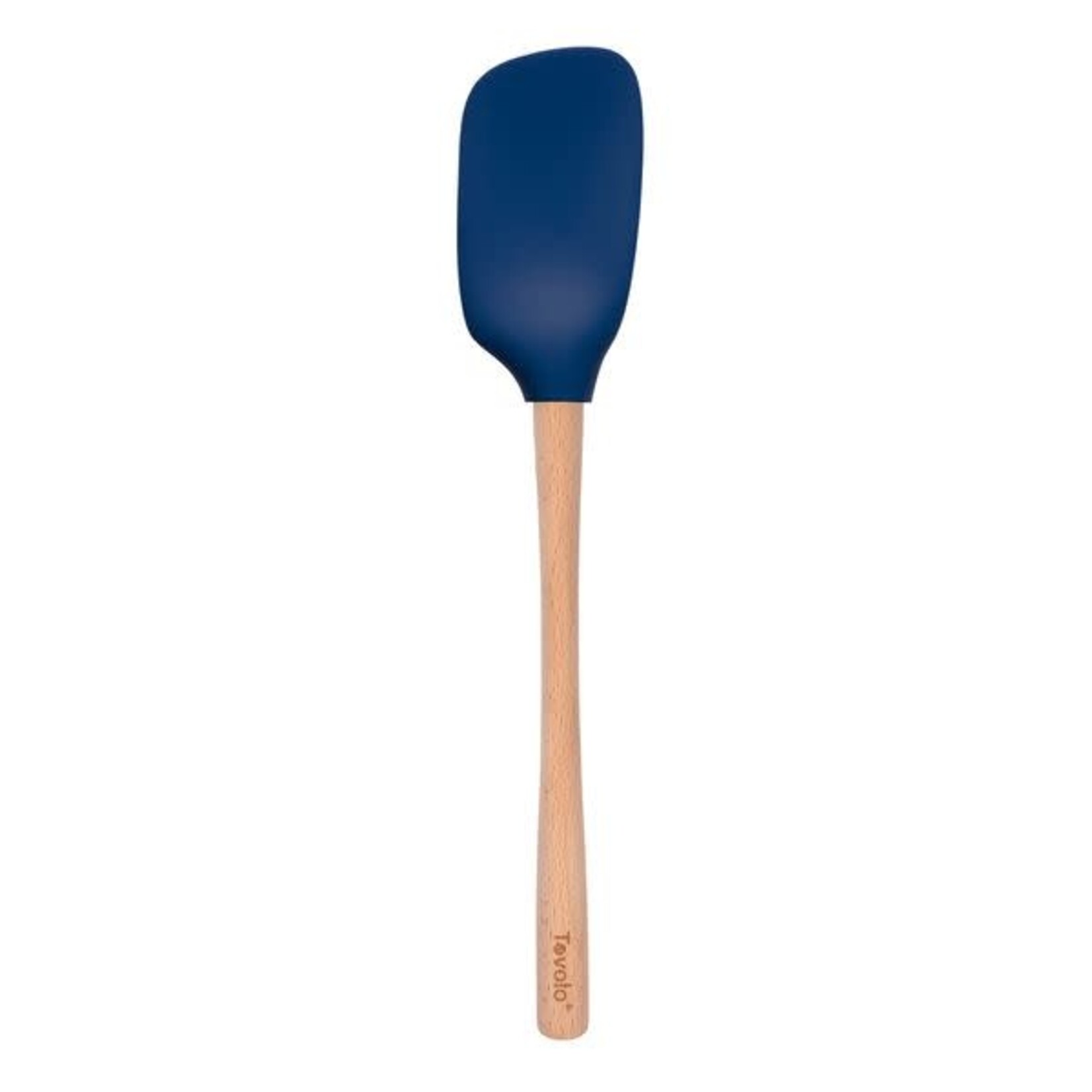 Tovolo Flex-Core Wood Spoonula, Deep Indigo