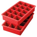 Tovolo Perfect Cube Ice Tray Set 2, Candy Apple Red