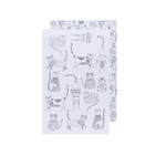 Danica Brands Dishtowel Set/2 - London Gray Cats | Danica Brands