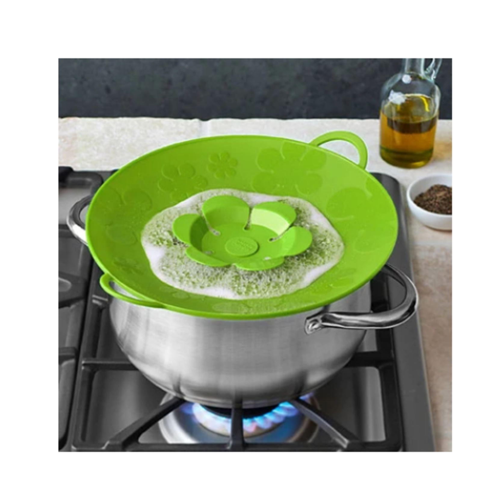 Kuhn Rikon Boil Over Spill Stop, 11", green | Kuhn Rikon