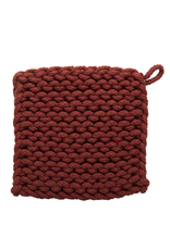 Tag Crochet Trivet/Potholder, Chestnut