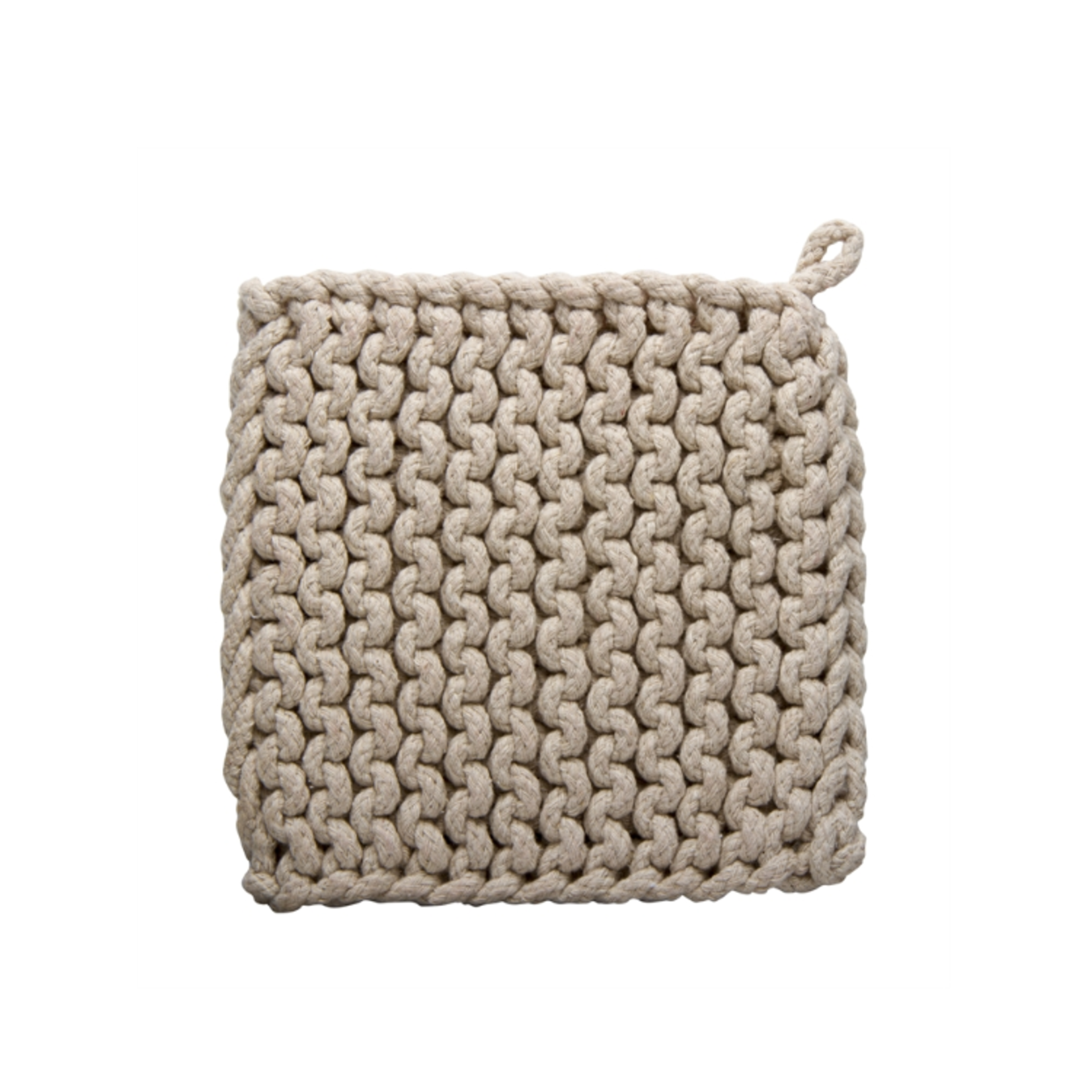 Tag Crochet Trivet/Potholder, Natural