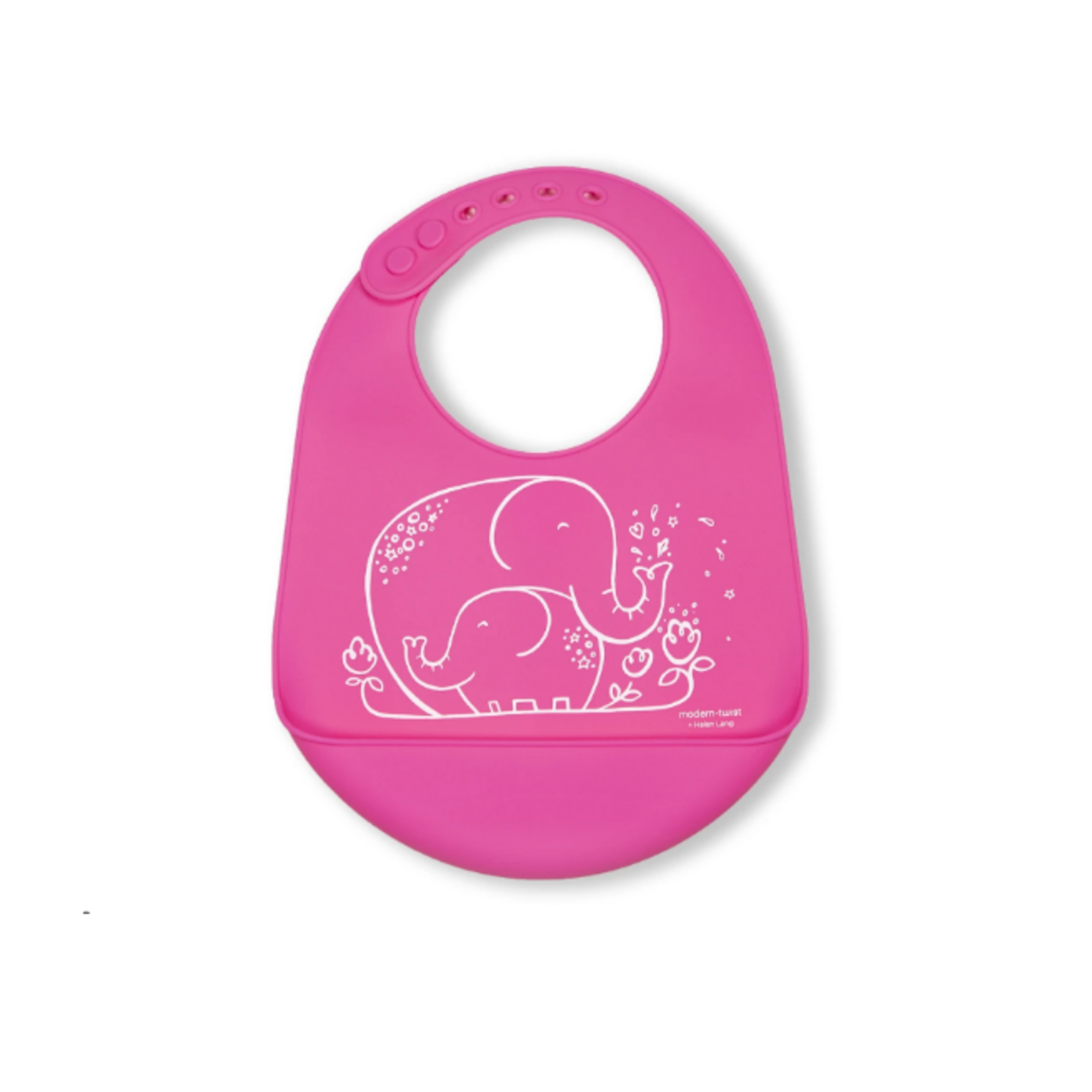 Bucket Bibs, elephant hugs pink