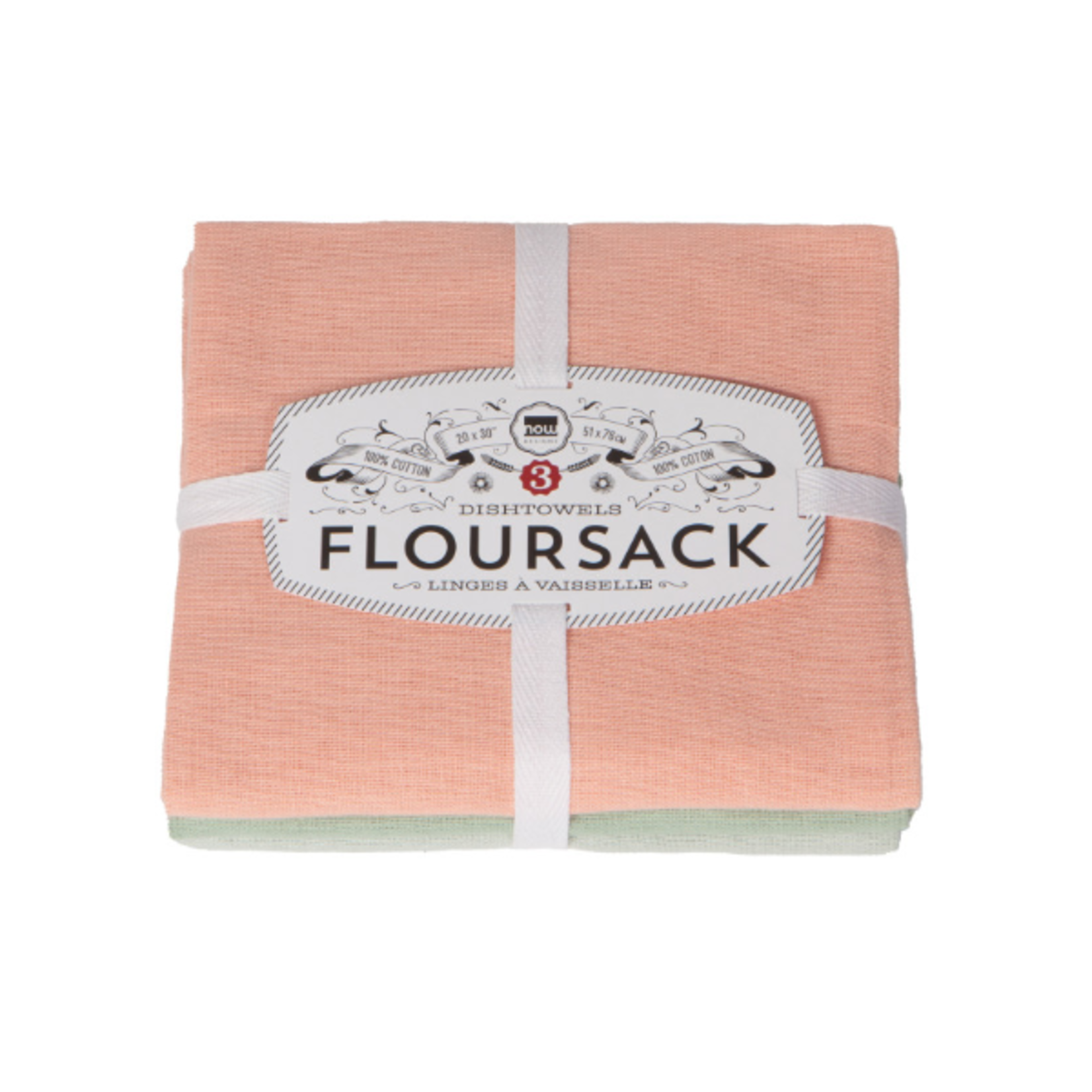 Now Designs Dishtowel Floursack Set/3 - Dawn/Eucalyptus/Mist