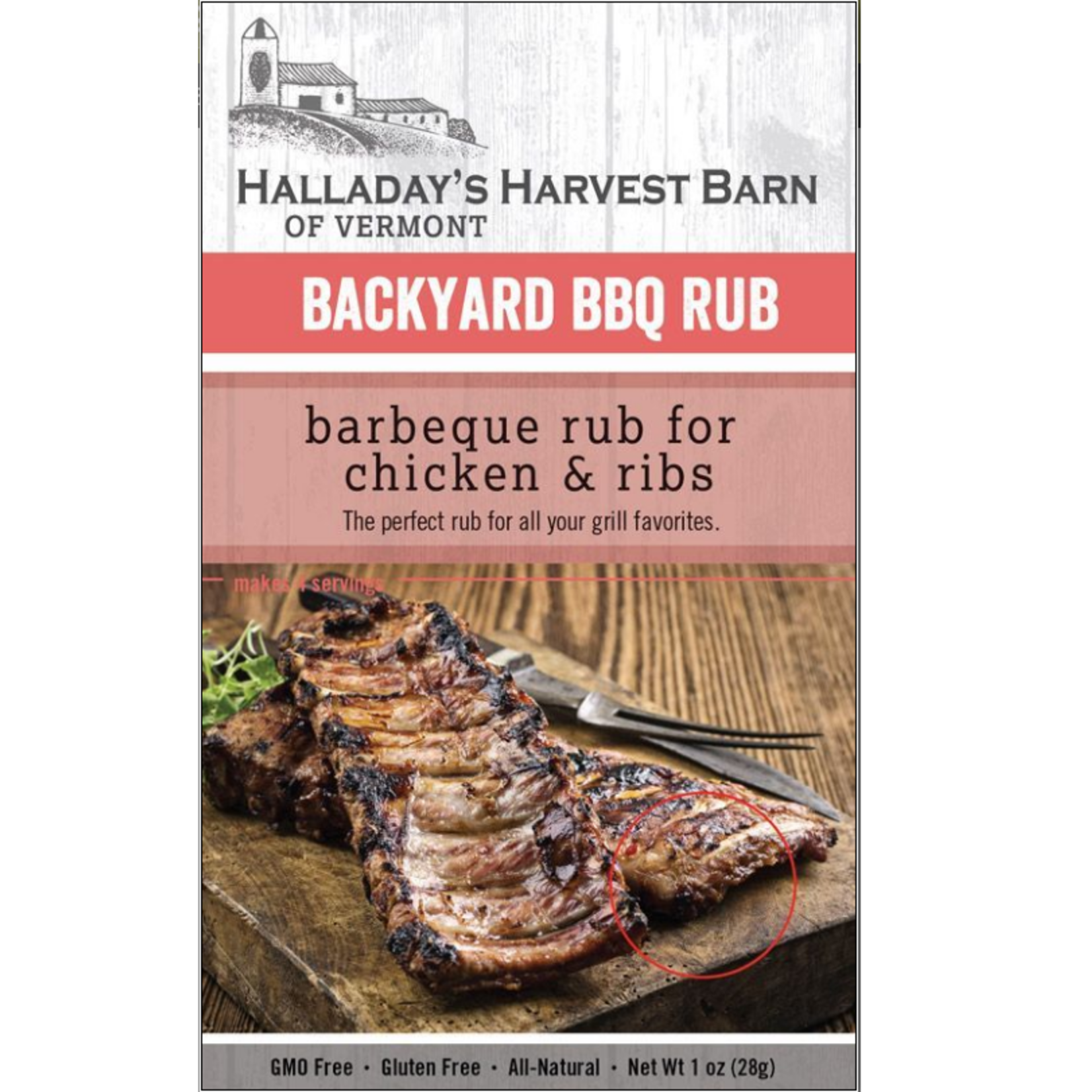 Halladay's Harvest Barn BBQ Rub, Chicken & Ribs