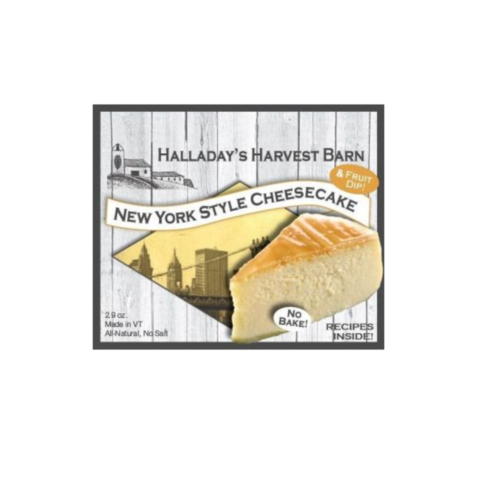 Halladay's Harvest Barn New York Style Cheesecake Mix