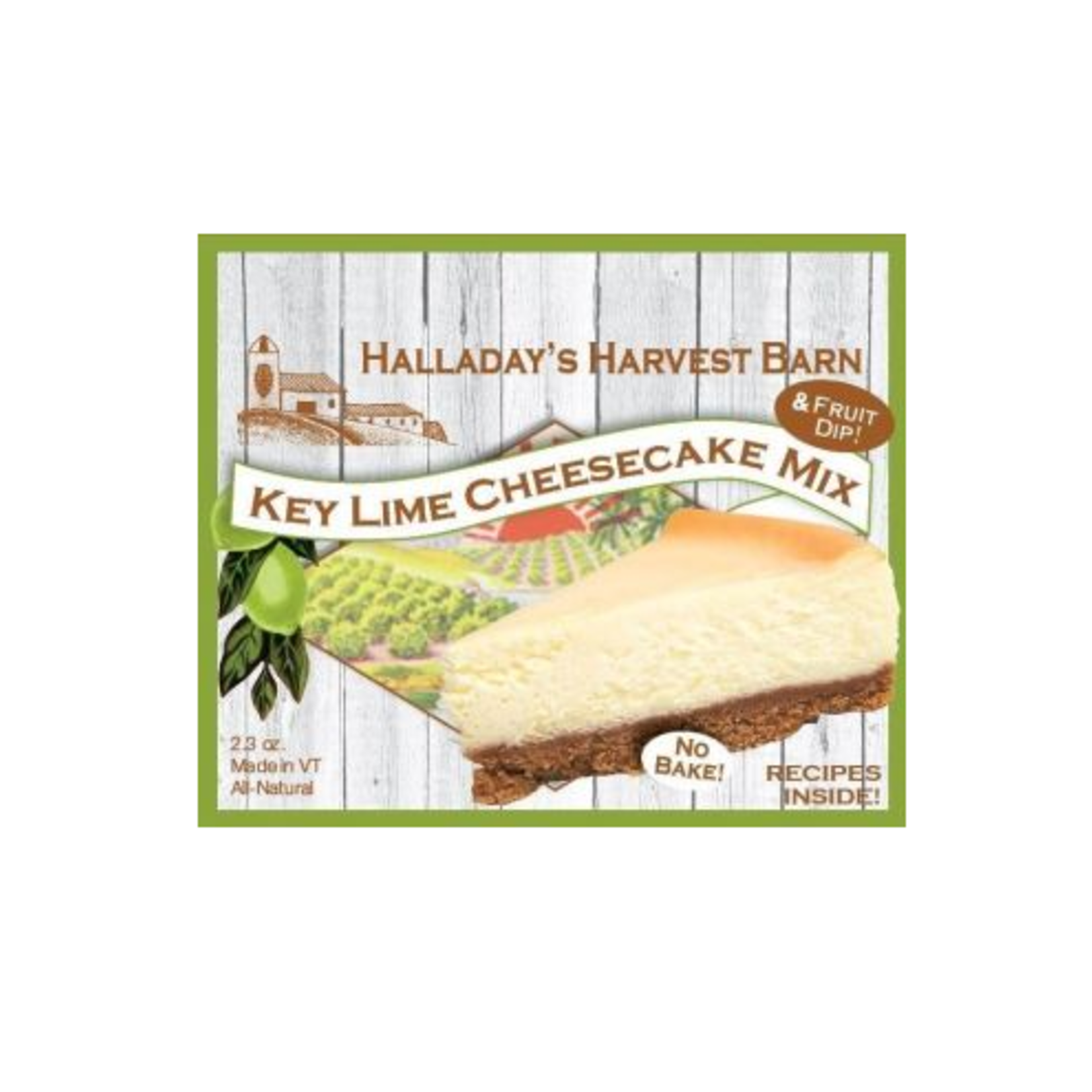 Halladay's Harvest Barn Key Lime Cheesecake Mix