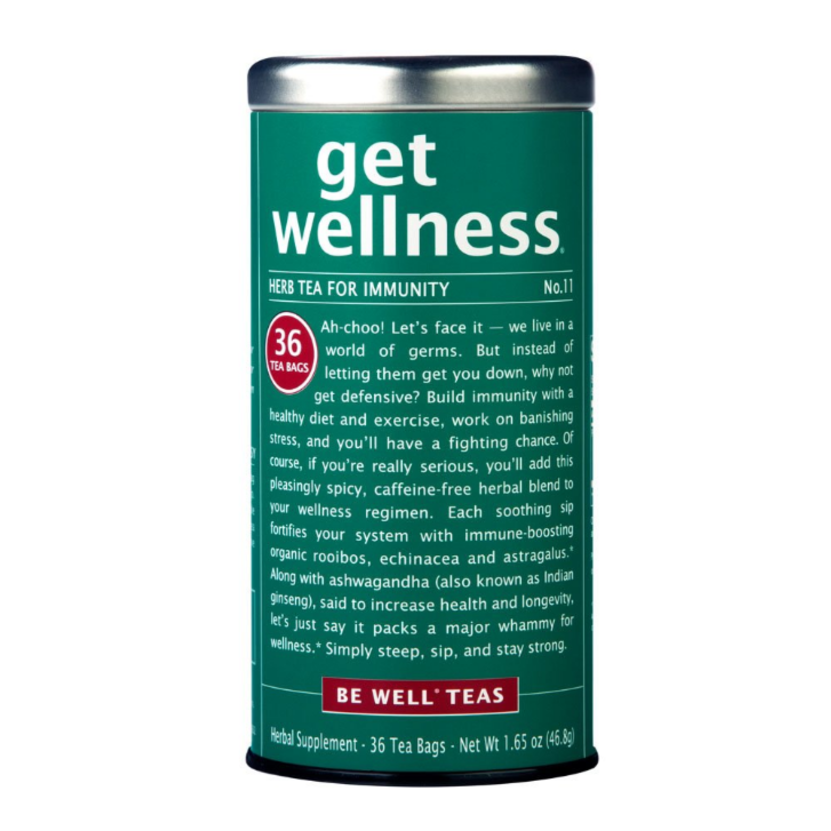 The Republic of Tea Get Wellness No. 11 Immunity Tea, 36 Bag Tin