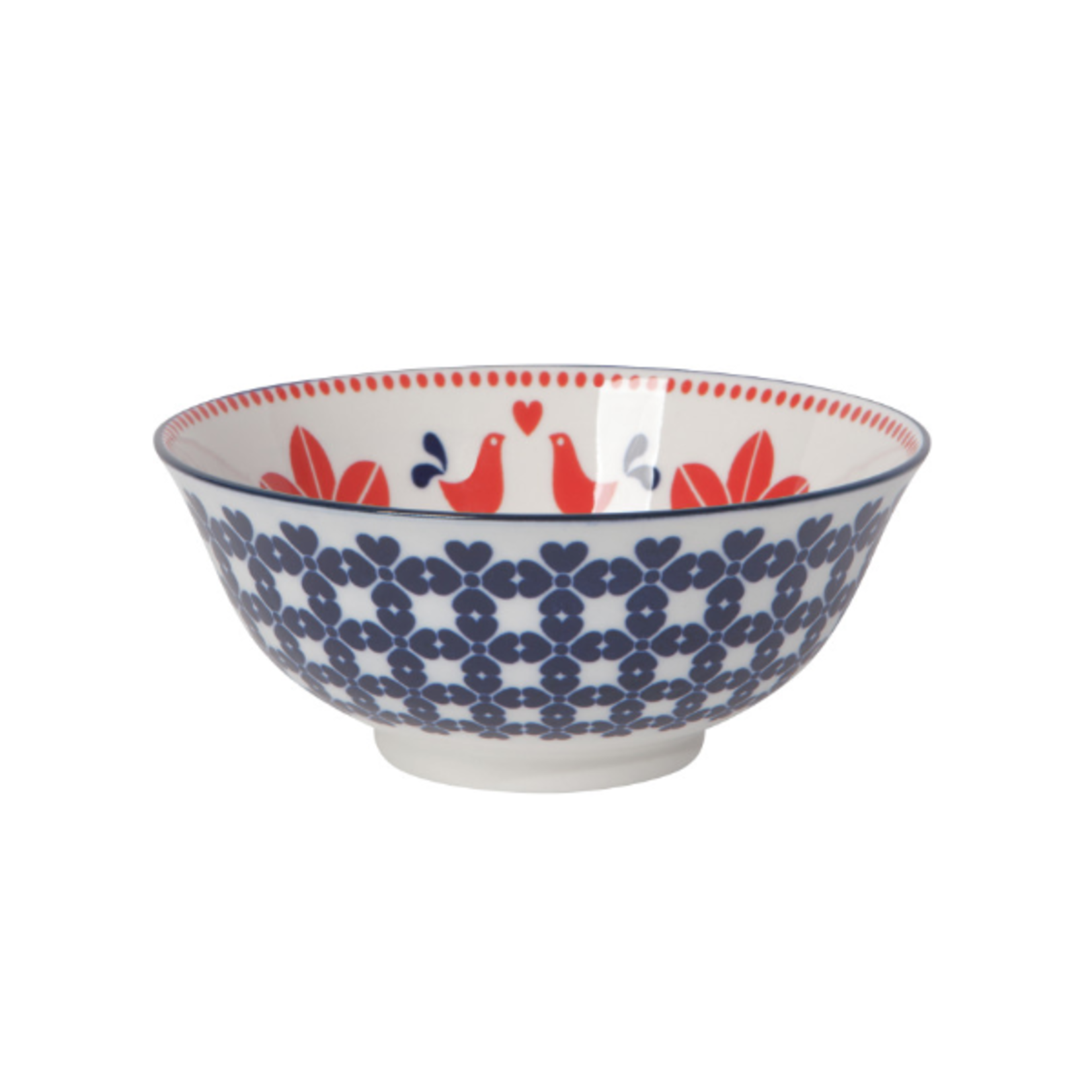 Danica Brands Bowl - 6inch Red Navy Bird | Danica Brands
