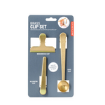 Kikkerland Coffee Brass Clip S/3 | Kikkerland
