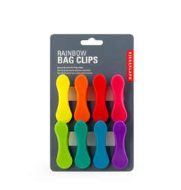Kikkerland Rainbow Bag Clips Set 8