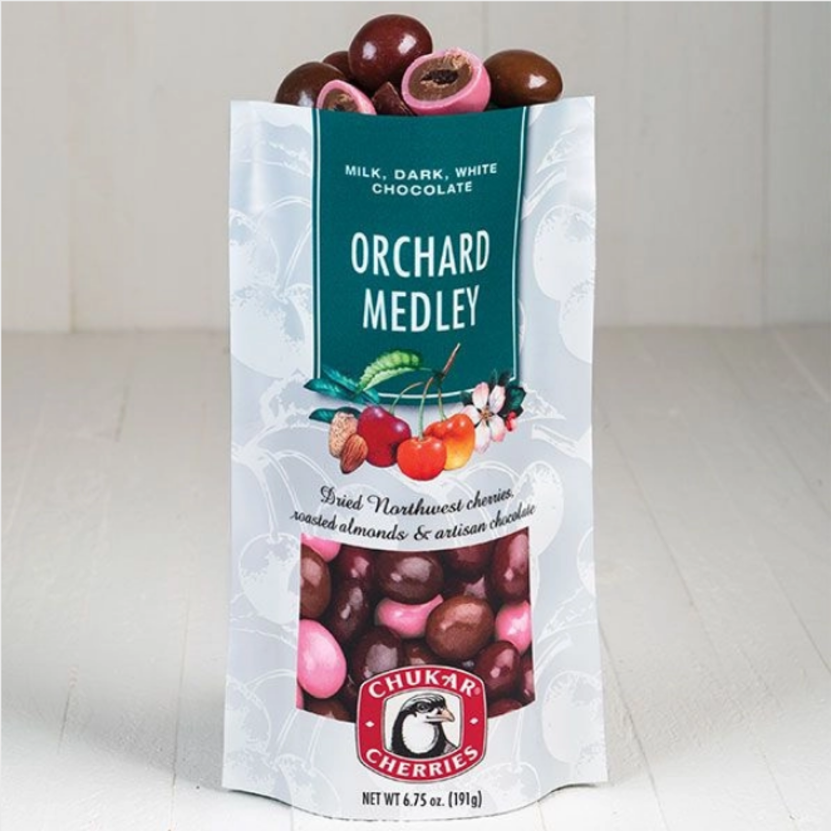 Chukar Cherry Company 6.75 oz Orchard Medley - Milk, Dark and White Chocolate