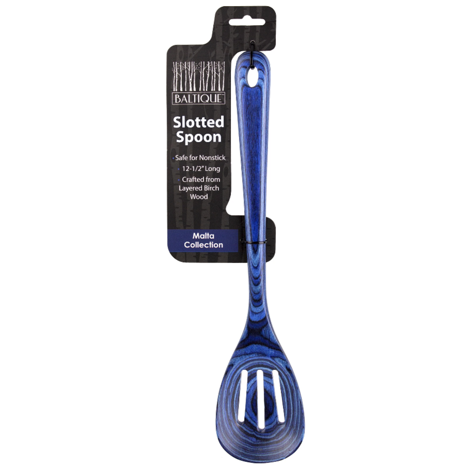 Totally Bamboo Malta Blue Slotted Spoon | Totally Bamboo