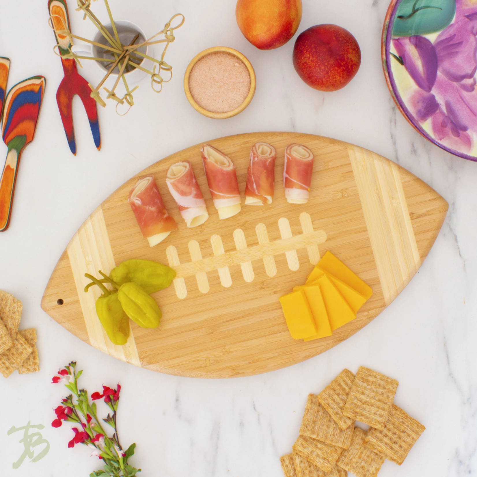 Totally Bamboo Football Cutting Board