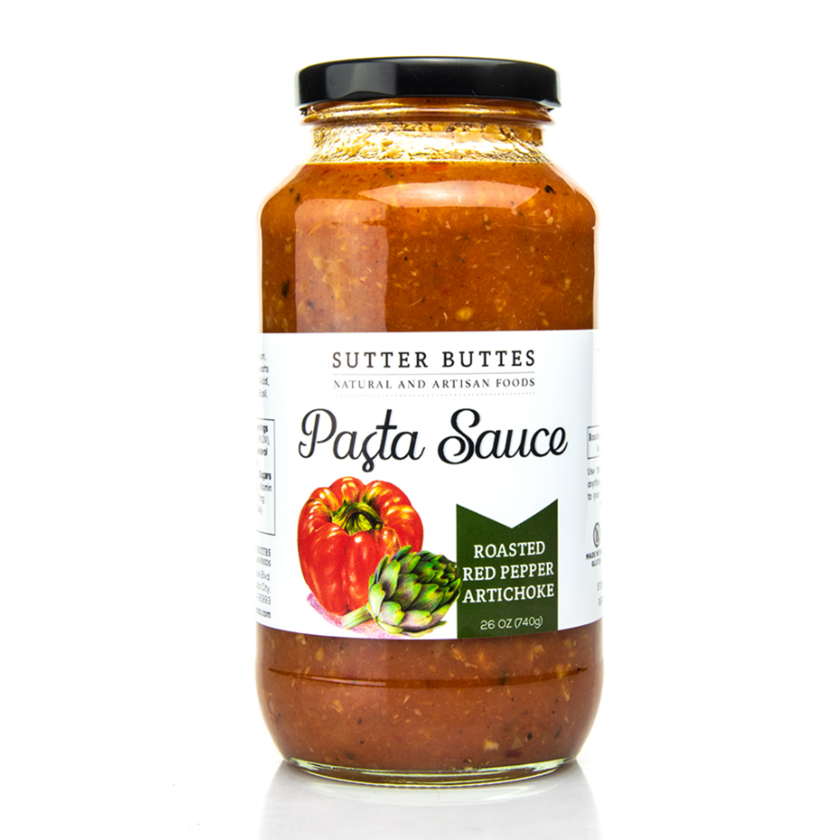 Sutter Buttes Olive Oil Roasted Red Pepper Artichoke Pasta Sauce | Sutter Buttes Olive Oil