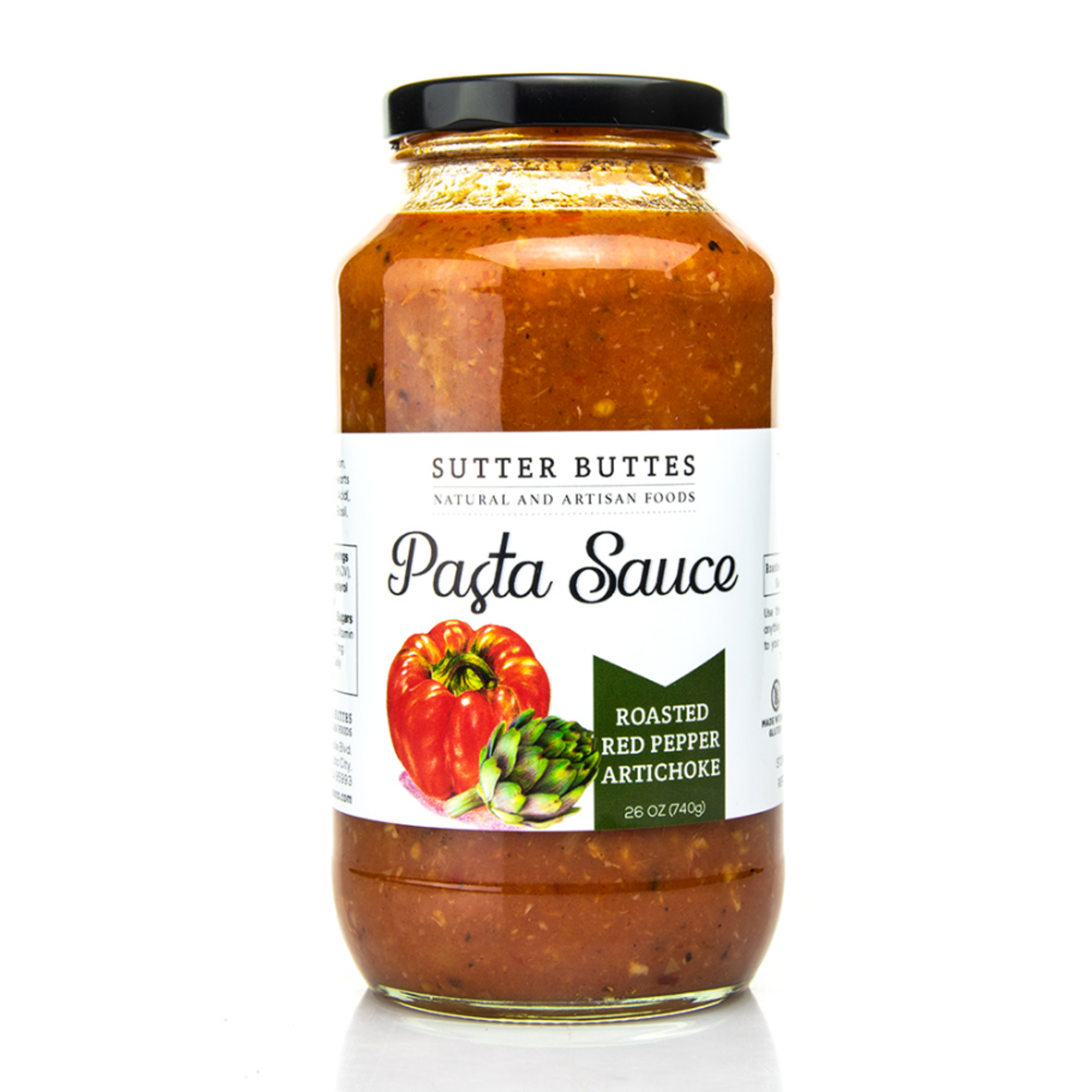 Sutter Buttes Roasted Red Pepper Artichoke Pasta Sauce