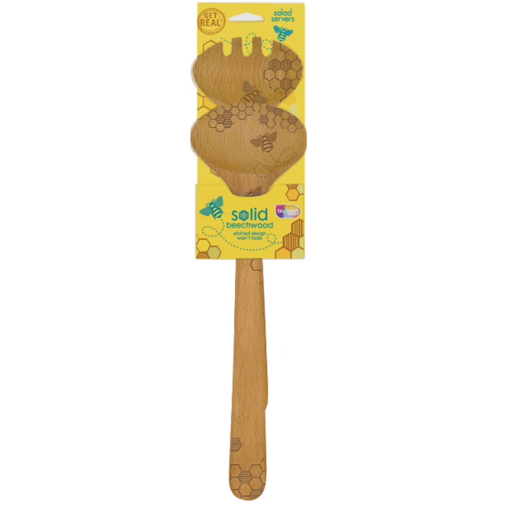 Talisman Design Beechwood Salad Set, Bee | Talisman Design